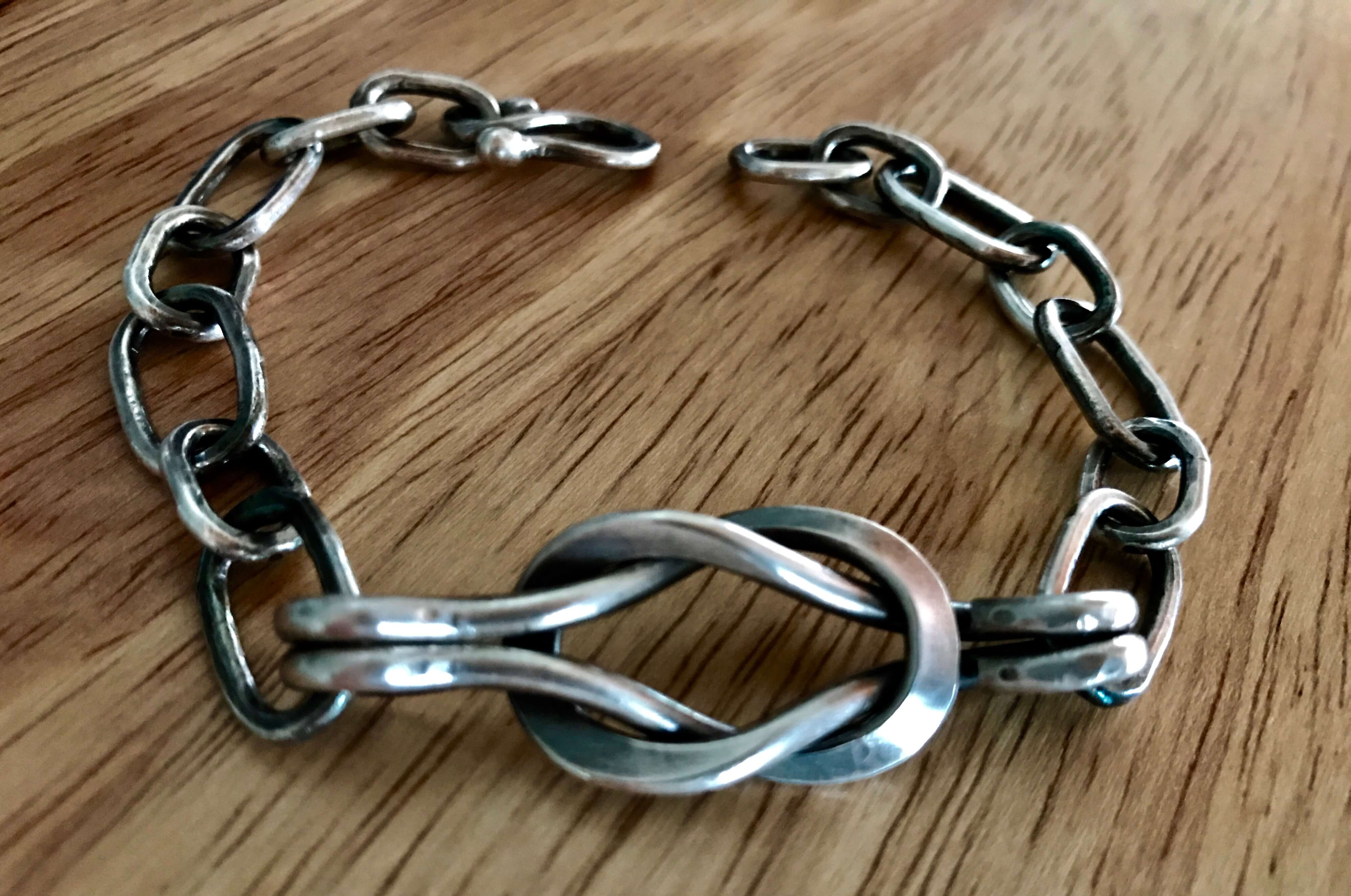 Anne Mitchell | Fine Silver Forged Sailors Knot Bracelet | Tuesday