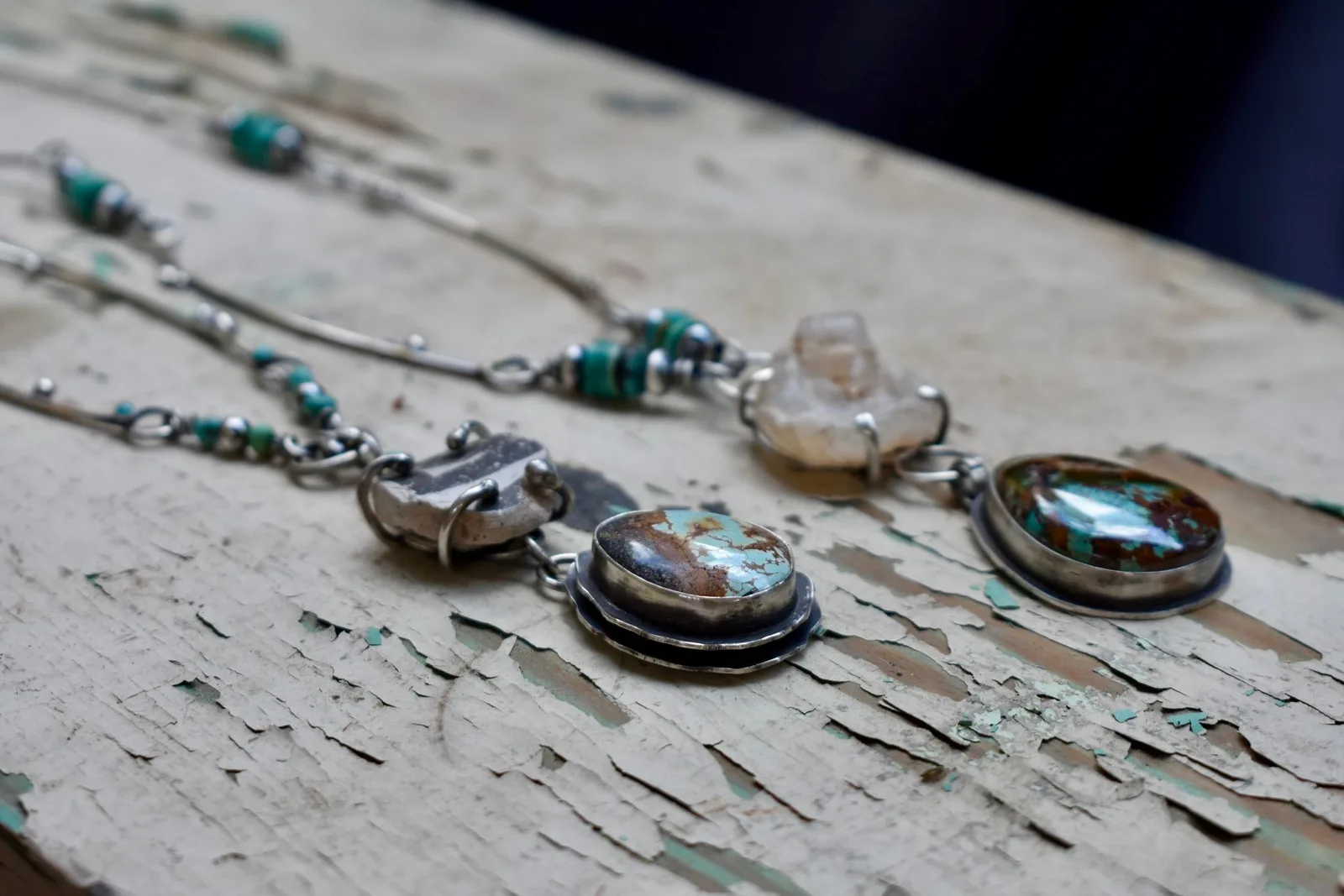 ‘Captured’ – A Freeform Pronged Pendant: a finished piece from the class