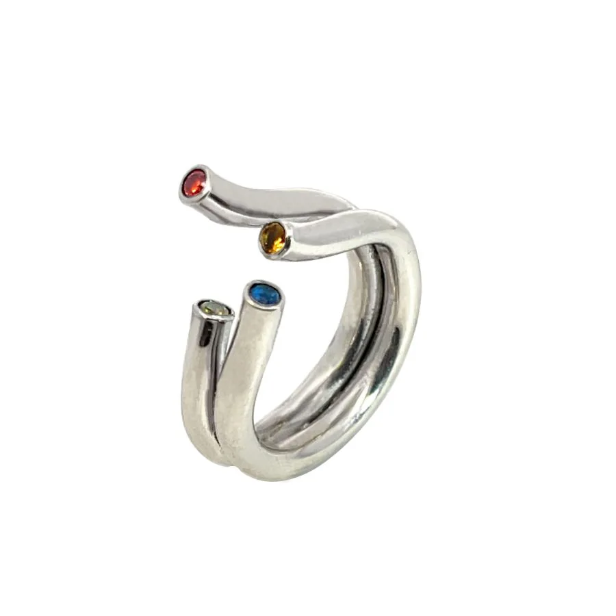 Shaped Tube Ring: a finished piece from the class