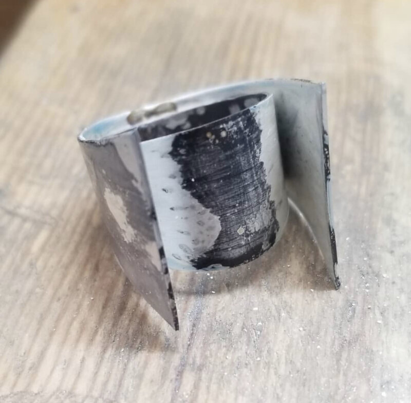 Zac Tedrow | Chips Ahoy: a hollow form ring with stone inlay | Thursday, February 3, 2022 | 8:00 am until 4:30 pm and Friday, February 4, 2022 | 6:00 pm until 8:00 pm - Image 8