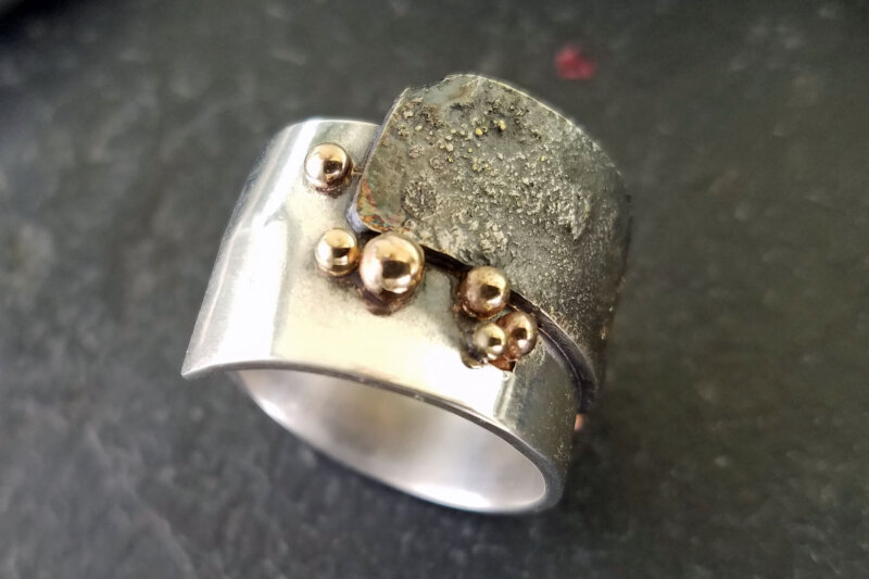 April Bower | Yin/Yang: Reticulated/Depletion Gilded/Fused/Granulated Ring with 18K Gold | Monday, May 23rd and Thursday, May 26th | - Image 7