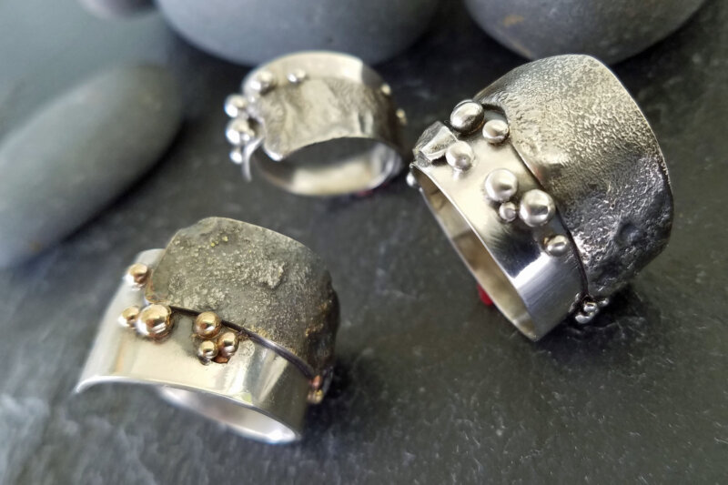 April Bower | Yin/Yang: Reticulated/Depletion Gilded/Fused/Granulated Ring with 18K Gold | Monday, May 23rd and Thursday, May 26th | - Image 6